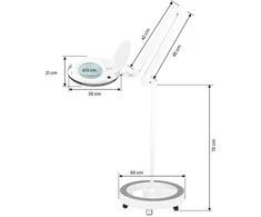Activeshop Kosmetologinė LED lempa su lupa ir stovu 5D 10W
