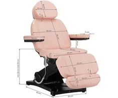 Activeshop Kosmetologinis krėslas SILLON CLASSIC 3 MOTOR ELECTRIC Rožinis