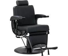 Activeshop Kirpyklos barberio kėdė su nugaros masažo funkcija Gabbiano Continental, juoda