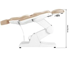 Activeshop Kosmetologinis krėslas AZZURRO 870 PEDI ELECTRIC 3 MOTOR Cappuccino
