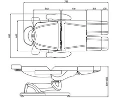 Activeshop Kosmetologinis krėslas AZZURRO 869A PEDI ELECTRIC 5 MOTOR Baltas