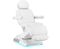 Activeshop Kosmetologinis krėslas Sillon Luxury Electric 3 Motors Foot Control Baltas
