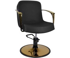 Activeshop Kirpyklos kėdė GABBIANO PROFESSIONAL HAIRDRESSING CHAIR BOLONIA GOLD Juodas