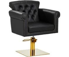 Activeshop Kirpyklos kėdė GABBIANO PROFESSIONAL HAIRDRESSING CHAIR BERLIN GOLD Juodas
