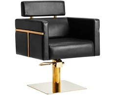 Activeshop Kirpyklos kėdė GABBIANO PROFESSIONAL HAIRDRESSING CHAIR TOLEDO GOLD Juodas