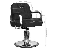 Activeshop Kirpyklos kėdė HAIRDRESSING CHAIR BARBER RUFO Juodas