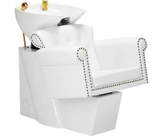 Activeshop Kirpyklos plautuvė GABBIANO PROFESSIONAL HAIRWASHER BERLIN VERSAILE GOLD Baltas