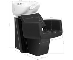 Activeshop Kirpyklos plautuvė GABBIANO PROFESSIONAL HAIRWASHER HELSINKI NORDIC Juodas