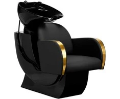 Activeshop Kirpyklos plautuvė GABBIANO PROFESSIONAL HAIRWASHER MALAGA GOLD Juodas