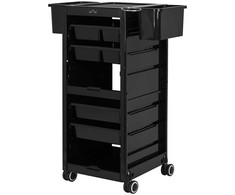 Activeshop Kirpėjo vežimėlis GABBIANO HAIRDRESSER HELPER 68A Juodas