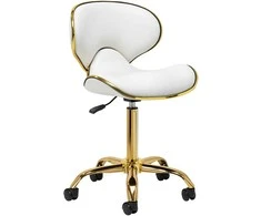 Activeshop Kosmetologinė meistro kėdutė Gabbiano Q-4599G Gold Baltas