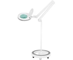 Activeshop Kosmetologinė lempa LED su lupa ir stovu ELEGANTE 60LED 5D 6W Baltas