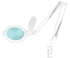 Activeshop Kosmetologinė LED lempa su lupa GLOW 5D/6 8W (baltos spalvos, tvirtinama prie stalo)