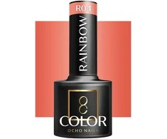 Activeshop Hibridinis nagų lakas Ocho Nails Color Rainbow, R04 oranžinė, 5 g