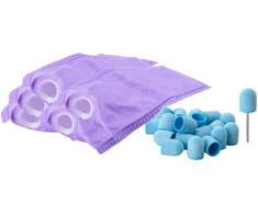 Activeshop Pedikiūro ir podologijos priedų rinkinys EXO 5 filtrai + guminis laikiklis + 20 šlifavimo antgalių