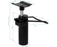 Activeshop Hidraulinis keltuvas kirpyklos kėdėms Gabbiano D-04, juodas