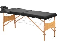 Activeshop Sulankstomas medinis masažo stalas Balance 2 segmentų juodas