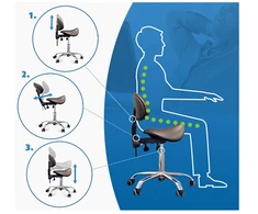 Activeshop Kosmetologinė meistro kėdutė COSMETIC STOOL GIOVANNI Juodas