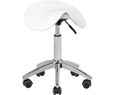 Activeshop Kosmetologinė meistro kėdutė STOOL BEAUTY ROUND Baltas