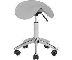 Activeshop Kosmetologinė meistro kėdutė STOOL BEAUTY ROUND Pilkas