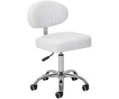 Activeshop Kosmetologinė meistro kėdutė su atlošu Giovanni Y08, balta
