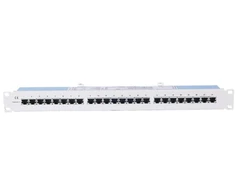 Intellinet 503754 Patch panel 1U, Cat5e STP, 24 porty RJ45, pilka