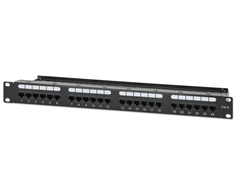 Intellinet 721035 Patch Panel Rack 19" 1U 24 porty RJ45 Cat6 UTP