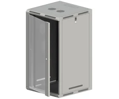 Alantec Sieninė/grindinė spintelė 19" 18u 600x600, stiklinės durys, plokščia pakuotė