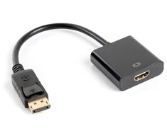LANBERG AD-0009-BK adapteris Displayport M ->HDMI F 10cm