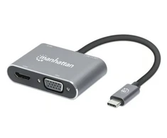 Adapteris AV Manhattan Manhattan Hub Adapteris USB-C 3.2 na 4K HDMI VGA USB-A USB-C PD 87W