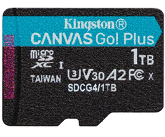 „Kingston Technology 1TB Micro SDXC Canvas Go Plus Gen4 200R A2 U3“ atminties kortelė be ADP