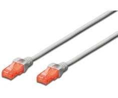 Assmann Electronic DIGITUS CAT 6 U-UTP patch kabelis PVC AWG 26/7 ilgio 1m spalvotas pilkas