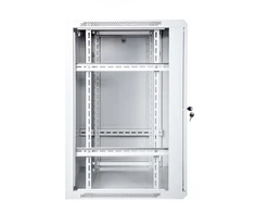 Pakabinama sieninė tinklo spinta DIGITUS DN-W19 15U/600, 600x600 mm pilka, RAL 7035