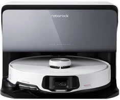 Roborock S8 MaxV Ultra dulkių siurblys - robotas su pajungimu prie vandentiekio ir kanalizacijos, Baltos spalvos