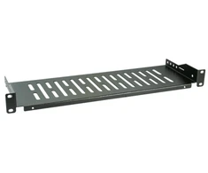 EFB lentyna 19" EFB-Elektronik spintelei 250mm, 1U, perforuota, juoda