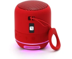 TECHLY Wireless Nešiojama kolonėlė with Speakerphone and LED Lights Raudona