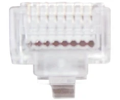 GEMBIRD LC-PTU-01/100 Gembird Universalus praėjimo modulinis UTP kištukas 8P8C, 100 vnt., tvirtas ir suvytas