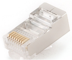 GEMBIRD PLUG5SP/10 Gembird ekranuotas modulinis kištukas 30u auksiniu padengtas, 10vnt, vientisas ir suvytas