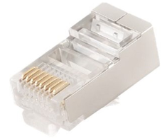 GEMBIRD PLUG5SP/100 Gembird ekranuotas LAN modulinis kištukas 30u auksinis padengtas, tvirtas ir suvytas