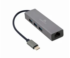 GEMBIRD A-CMU3-LAN-01 USB-C Gigabit tinklo adapteris su 3 prievadų USB 3.1 šakotuvu