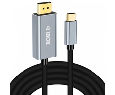 Adapteris - iBox ITVCDP4K 1.8m USB Type-C į DisplayPort 3840x2160 60Hz Juodas