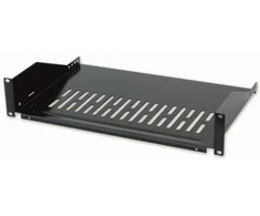 Intellinet 919562 Półka 2U 400mm Rack 19", 2 punkty mocowania, perforowana, juoda