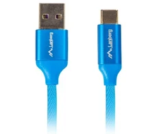 LANBERG CA-USBO-22CU-0018-BL laidas Premium Quck Charge 3.0 USB-C M A M 1,8m Mėlyna