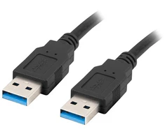 LANBERG cable USB-A M/M 3.0 0.5m juodas