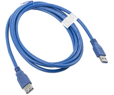 LANBERG CA-US3E-10CC-0018-B extension cable USB 3.0 AM-AF 1.8m mėlynas