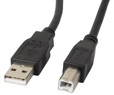 LANBERG CA-USBA-11CC-0050-BK laidas USB 2.0 AM-BM su feritu 5m juodas