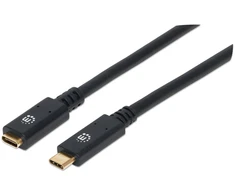 Manhattan USB-C – USB-C USB laidas 1 m juodas (355681)