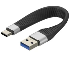 Kabelis USB Techly USB-C - USB-C 0.12 m Juodas (ICOC USBC-FL-U322)