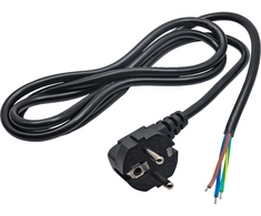 CEE 7/7 maitinimo laidas - neizoliuotas - 1.5 m - Akyga AK-OT-01A