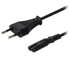Maitinimo Laidas - SAVIO CL-100 1.8m IEC Type E C7 2.5A Juodas